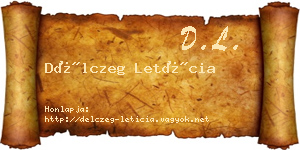 Délczeg Letícia névjegykártya